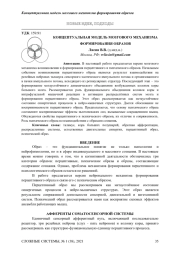 КОНЦЕПТУАЛЬНАЯ МОДЕЛЬ МОЗГОВОГО МЕХАНИЗМА ФОРМИРОВАНИЯ ОБРАЗОВ