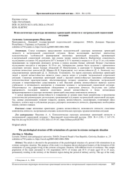 ПСИХОЛОГИЧЕСКАЯ СТРУКТУРА ЖИЗНЕННЫХ ОРИЕНТАЦИЙ ЛИЧНОСТИ В ЭКСТРЕМАЛЬНОЙ СОЦИОГЕННОЙ СИТУАЦИИ