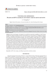 CONTROLLING IMPRESSION: MAKING RUGPT3 GENERATE SENTIMENT-DRIVEN MOVIE REVIEWS