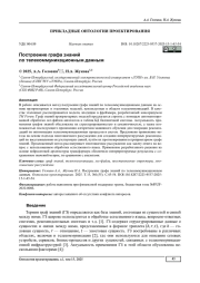 ПОСТРОЕНИЕ ГРАФА ЗНАНИЙ ПО ТЕЛЕКОММУНИКАЦИОННЫМ ДАННЫМ