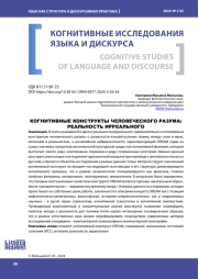КОГНИТИВНЫЕ КОНСТРУКТЫ ЧЕЛОВЕЧЕСКОГО РАЗУМА: РЕАЛЬНОСТЬ ИРРЕАЛЬНОГО