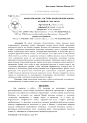 МОРФОДИНАМИКА СИСТЕМЫ ПОДВОДНОГО КАНЬОНА НОВЫЙ (ЧЕРНОЕ МОРЕ)