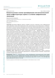 КОНЦЕПТУАЛЬНЫЕ ОСНОВЫ ТРАНСФОРМАЦИИ ИНСТИТУЦИОНАЛЬНОЙ СРЕДЫ ИНФРАСТРУКТУРЫ СЕРВИСА В УСЛОВИЯХ ЦИФРОВИЗАЦИИ ЭКОНОМИКИ