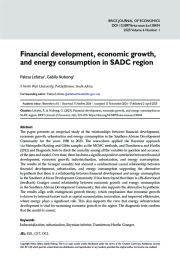 Financial development, economic growth, and energy consumption in SADC region