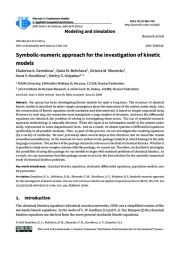 Symbolic-numeric approach for the investigation of kinetic models