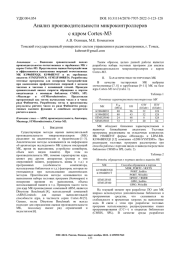 АНАЛИЗ ПРОИЗВОДИТЕЛЬНОСТИ МИКРОКОНТРОЛЛЕРОВ С ЯДРОМ СORTEX-M3