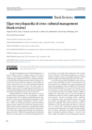 Elgar encyclopaedia of cross-cultural management (book review)