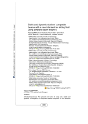 Static and dynamic study of composite beams with a new interlaminar sliding field using different beam theories