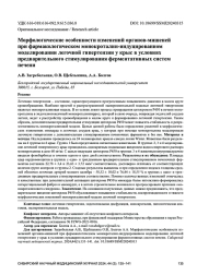 Морфологические особенности изменений органов-мишеней при фармакологическом монокроталин-индуцированном моделировании легочной гипертензии у крыс в условиях  предварительного стимулирования ферментативных систем печени