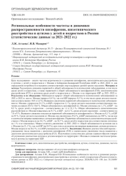 Региональные особенности частоты и динамики распространенности шизофрении, шизотипического расстройства и аутизма у детей и подростков в России (статистические данные за 2021–2022 гг.)