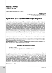 Принципы права: динамика в обществе риска