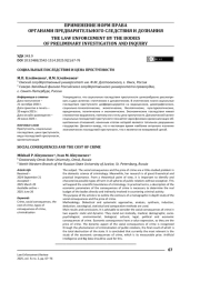 Социальные последствия и цена преступности