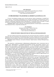 ОТОЙКОНИМНЫЕ УРБАНОНИМЫ КАЛИНИНГРАДСКОЙ ОБЛАСТИ
