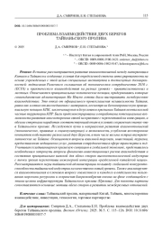 ПРОБЛЕМА ВЗАИМОДЕЙСТВИЯ ДВУХ БЕРЕГОВ ТАЙВАНЬСКОГО ПРОЛИВА