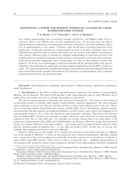 DEVELOPING A MODEL FOR HOLISTIC WORKLOAD ANALYSIS OF LARGE SUPERCOMPUTER SYSTEMS