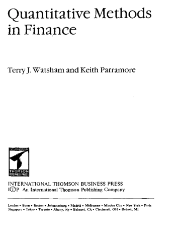 Количественные методы в финансах