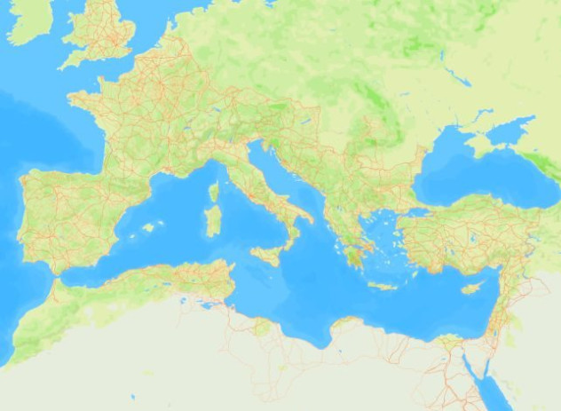 Ученые создали первую открытую карту всех известных дорог Римской империи